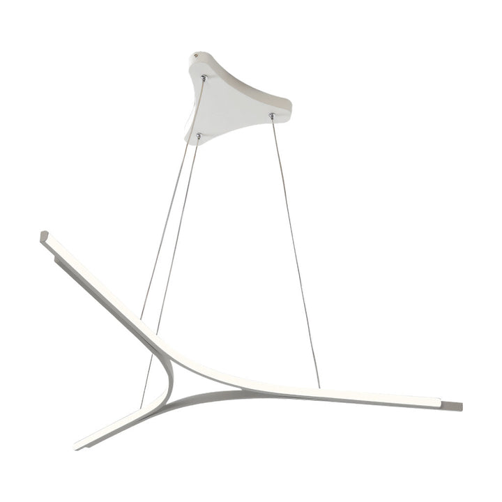 Lámpara colgante SORT 51W, color de luz selectable cálida 3000°K / neutro 4000°K / frío 6000°K, atenuable, 127V de Quor Lighting - Q21001-WH