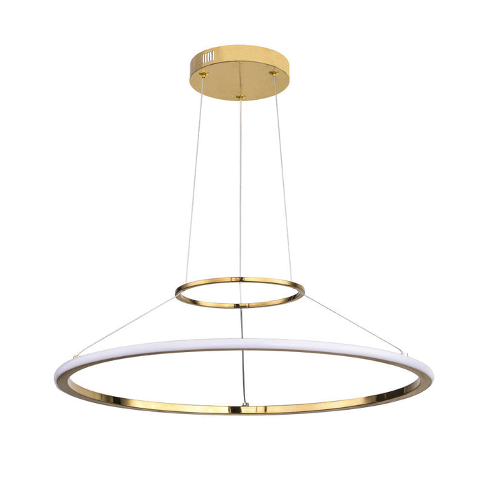 Lámpara colgante KREIS 40W (Ø80cm), color de luz selectable cálida 3000°K / neutro 4000°K / frío 6000°K, atenuable, 127V de Quor Lighting - Q24481-GD