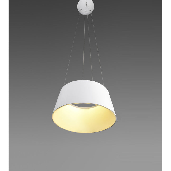 Lámpara colgante THEO 40W (Ø60cm), color de luz selectable cálida 3000°K / neutro 4000°K / frío 6000°K, atenuable, 127V de Quor Lighting - Q27788-WH