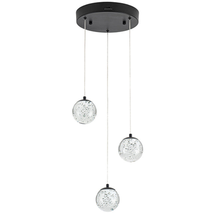 Lámpara colgante SING 20W, color de luz selectable cálida 3000°K / neutro 4000°K / frío 6000°K, atenuable, 127V de Quor Lighting - Q28153-BK