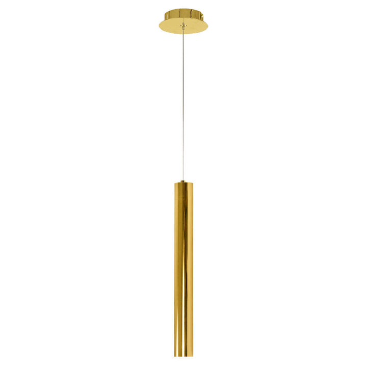 Lámpara colgante MINHA 60cm Ø6cm, base GU10, foco no incluido, 127V de Quor Lighting - Q30151-GD