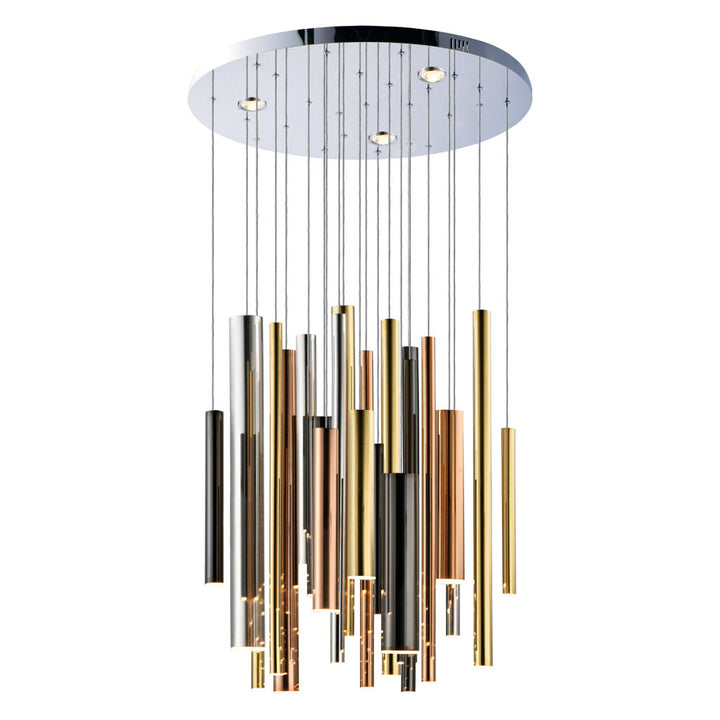 Lámpara colgante MINHA, base GU10 + G9, foco no incluido, 127V de Quor Lighting - Q30429-CRB