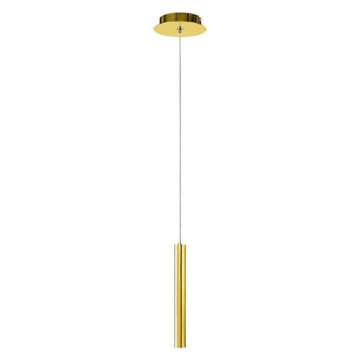 Lámpara colgante MINHA 30cm Ø2.5cm, base G9, foco no incluido, 127V de Quor Lighting - Q30451-GD