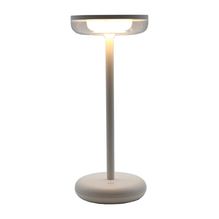 Lámpara de mesa recargable FUN 2W, cálido 2700°K, atenuable, 3.7V de Quor Lighting - Q31019-WH