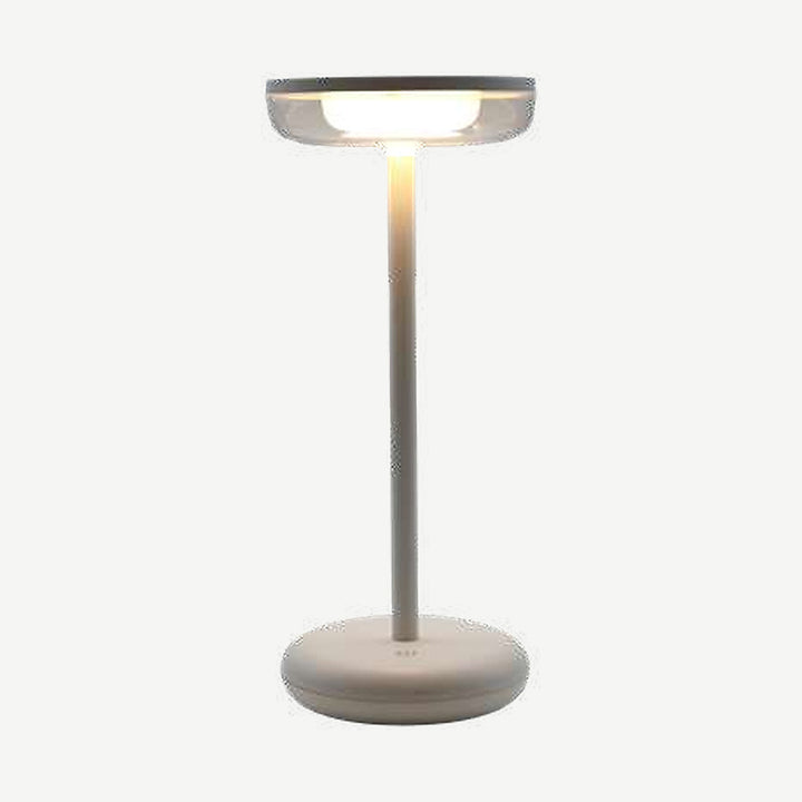 Lámpara de mesa recargable FUN 2W, cálido 2700°K, atenuable, 3.7V de Quor Lighting - Blanco