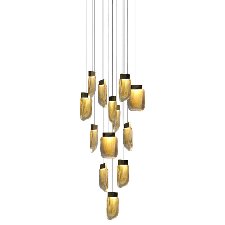 Lámpara colgante VIVA 13 x 4W, luz cálida 3000°K, 127V de Quor Lighting