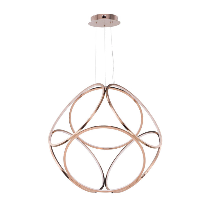 Lámpara colgante LILLE 140W (Ø 90cm), color de luz selectable cálida 3000°K / neutro 4000°K / frío 6000°K, atenuable, 127V de Quor Lighting - Q39104-RG