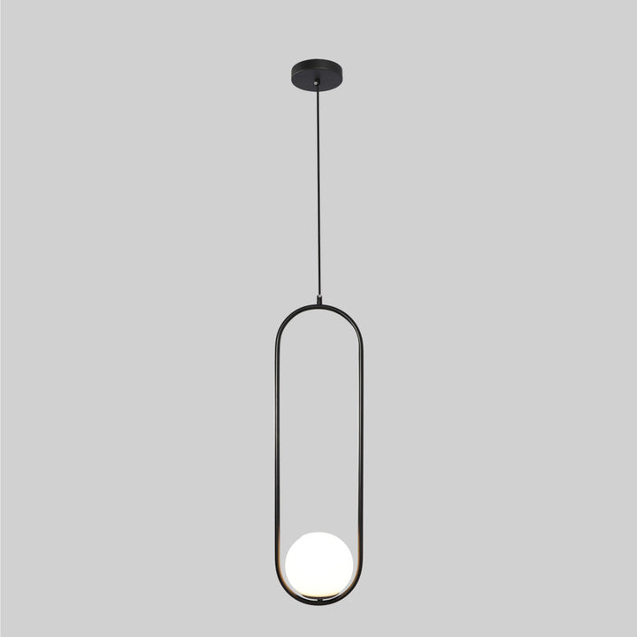 Lámpara colgante ORBIT, base E26, foco no incluido, 127V de Quor Lighting - Q41720-BK