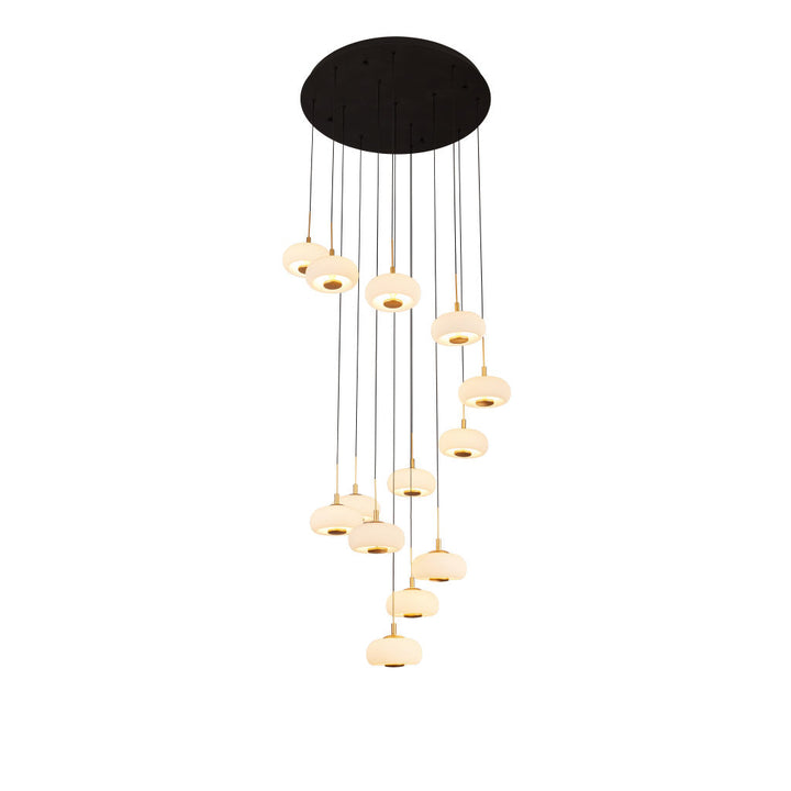 Lámpara colgante GALATEA 91W, color de luz selectable cálida 3000°K / neutro 4000°K / frío 6000°K, atenuable, 127V de Quor Lighting - Q50313-GD