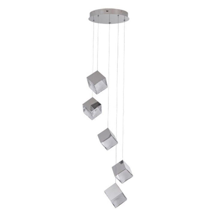 Lámpara colgante KUBRICK 21W, color de luz selectable cálida 3000°K / neutro 4000°K / frío 6000°K, atenuable, 127V de Quor Lighting - Q50705-CH