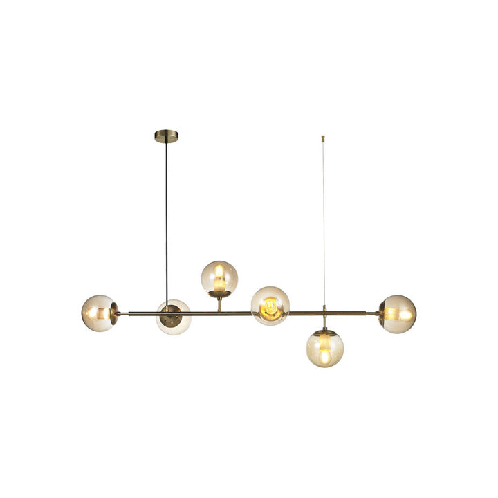 Lámpara colgante TULIP 6 luces, base E26, foco no incluido, 127V de Quor Lighting - Q81496-BRZ