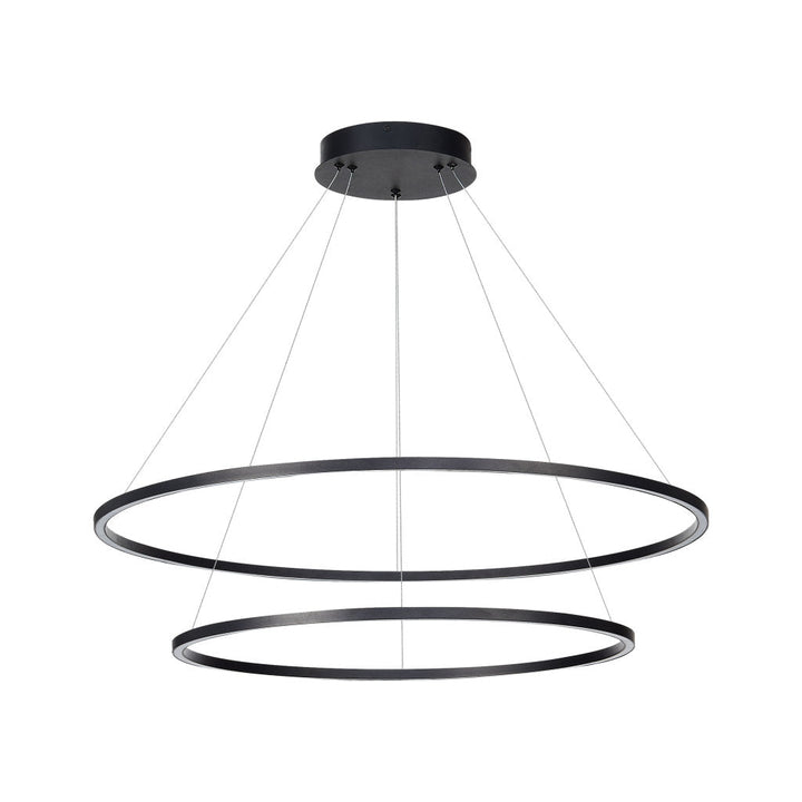Lámpara colgante NEO 69W, color de luz selectable cálida 3000°K / neutro 4000°K / frío 6000°K, atenuable, 127V de Quor Lighting - Q90068-BK