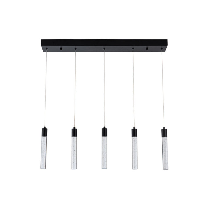 Lámpara colgante MANHATTAN 5 luces 26W, 3000°K/4000°K/6000°K, atenuable, 127V de Quor Lighting - Q90105-BK