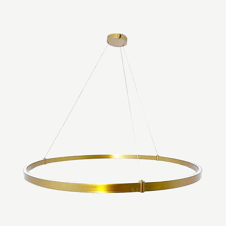 Lámpara colgante PICCOLO 140W, CCT seleccionable luz cálida 3000°K, neutro 4000°K, frío 6000°K, atenuable, 127V de Quor Lighting - Oro cepillado
