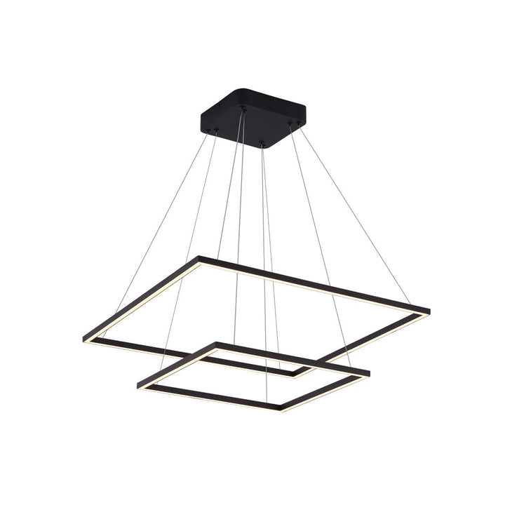 Lámpara colgante NEO 62W, color de luz selectable cálida 3000°K / neutro 4000°K / frío 6000°K, atenuable, 127V de Quor Lighting - Q94466-BK