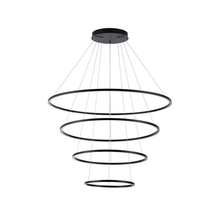 Lámpara colgante NEO 130W, color de luz selectable cálida 3000°K / neutro 4000°K / frío 6000°K, atenuable, 127V de Quor Lighting - Q94681-BK