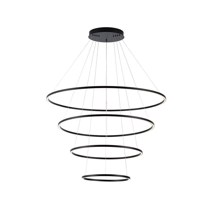 Lámpara colgante NEO 130W, color de luz selectable cálida 3000°K / neutro 4000°K / frío 6000°K, atenuable, 127V de Quor Lighting - Q94681-BK