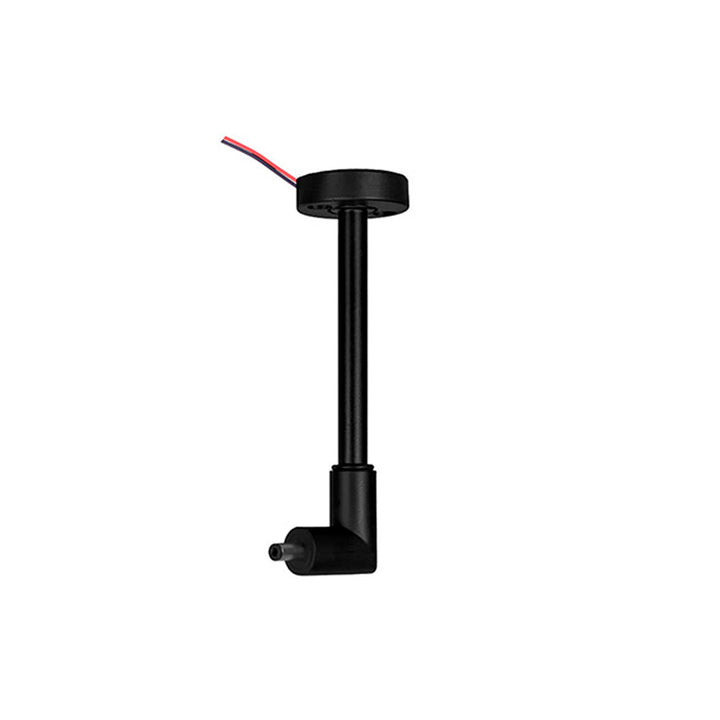 Base de sujeción para sobreponer en pared o techo, incluye conector macho de 90° con par de cables internos de 10cm, policarbonato acabado negro para modelos ILURBKLT05WWWB e ILURBKLT05WNW de la serie RUB CUBE de iLumileds