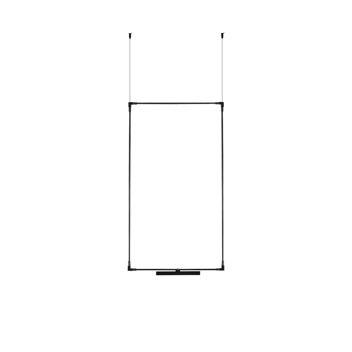 Luminario para suspender serie RUB CUBE 34W 24Vcc 100° opciones color de luz, incluye dos líneas luminosas y dos rieles iluminados con accesorios para fijación