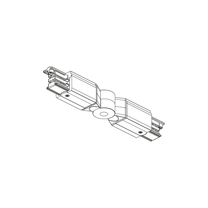 Conector articulado de riel electrificado RAIL, acabado blanco o negro de AURO Lighting