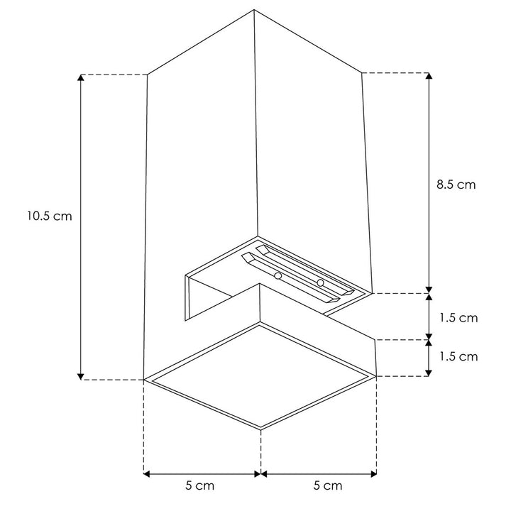 Sujetador para sobrepone horizontal acabado negro para sistema REVERSI acabado negro de iLumileds