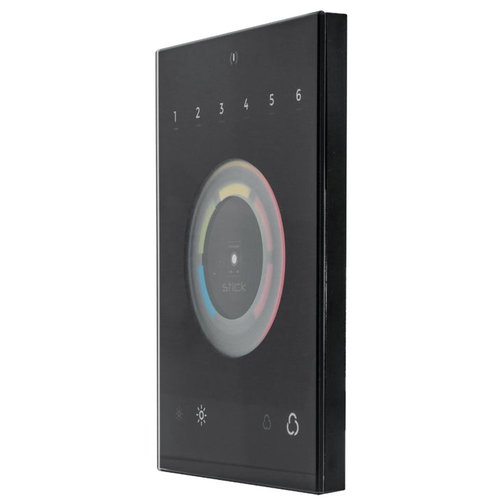 Interfase DMX STICKCW4 1024 canales para sobreponer en muro con pantalla sensible al tacto de Nicolaudie