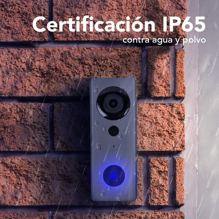 Video portero y campana Smart WiFi, cuenta con cámara y micrófono dos vías, sensor de movimiento y visión nocturna de ICON