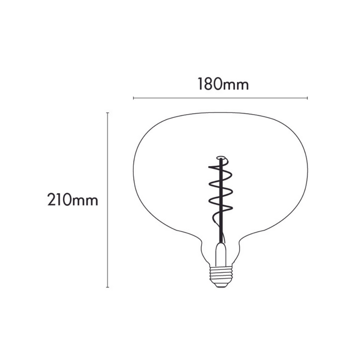Lámpara LED vintage 3D (XL 21cm altura) 6W 2500K base E27 atenuable de ICON