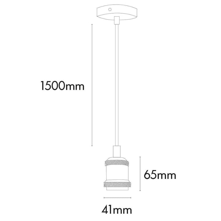 Socket Vintage para suspender acabados Dorado / Negro Mate / Bronce / Cobre 1.5m ajustable base E26 opción de ICON