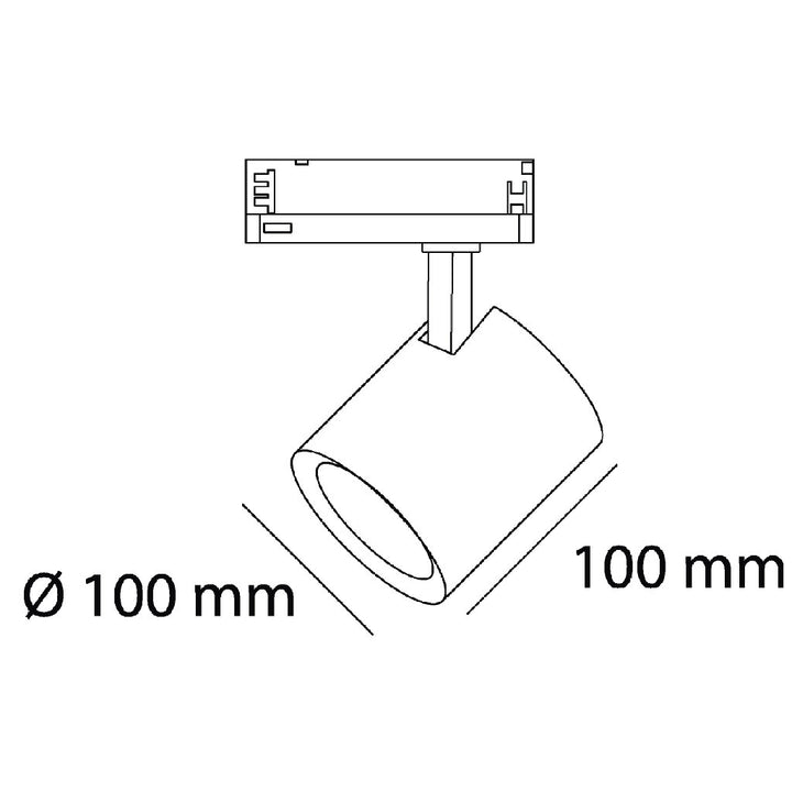 Dimensiones de Proyector KILAT potencia seleccionable de 21 a 34W 36° de AURO Lighting — SKU AIR3830N