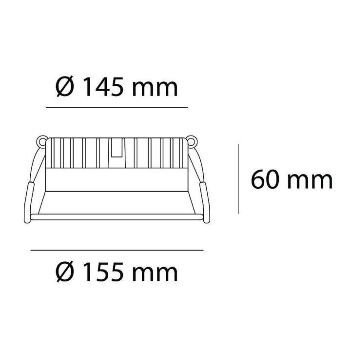 Dimensiones de Downlight Luzia 18W (Ø15.5cm) de AURO Lighting — SKU AIT8536SN