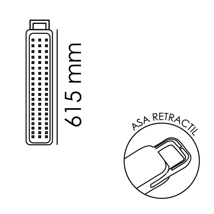 Luminario Extraplano de Emergencia 60 LEDs de Mavrik