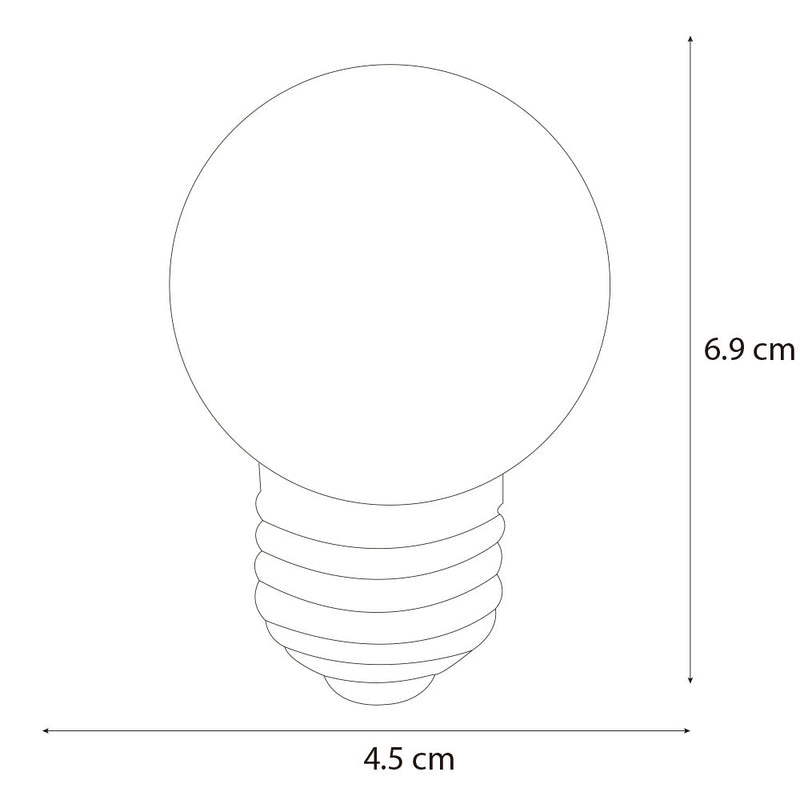 Lámpara LED tipo Mini Globo Amarillo 1W 127V E26 de Philco