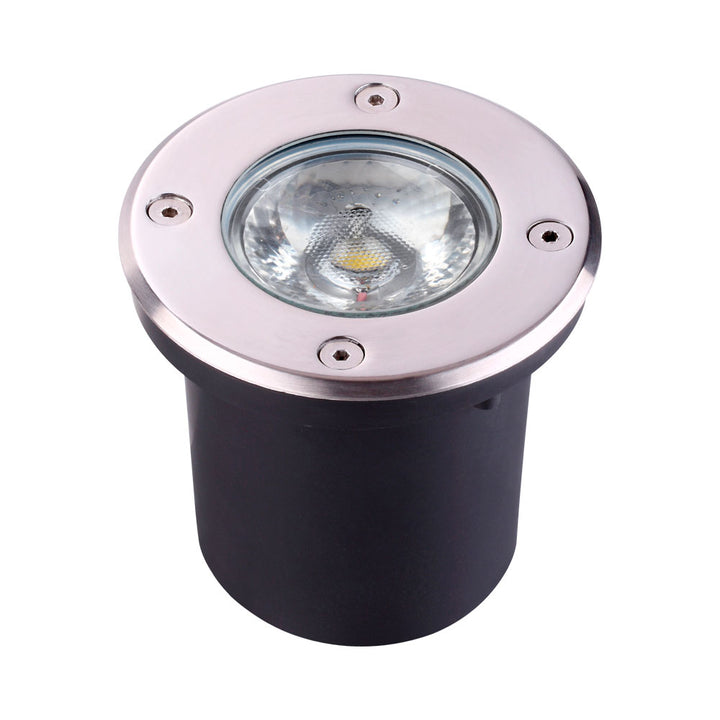 Luminario LED para empotrar en piso 9W 30° 100-240V IP65, color de luz neutro cálido (3000K) incluye housing de Philco