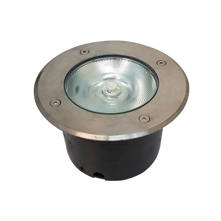 Luminario LED para empotrar en piso 15W 38° 100-240V IP65, color de luz neutro cálido (3000K) incluye housing de Philco