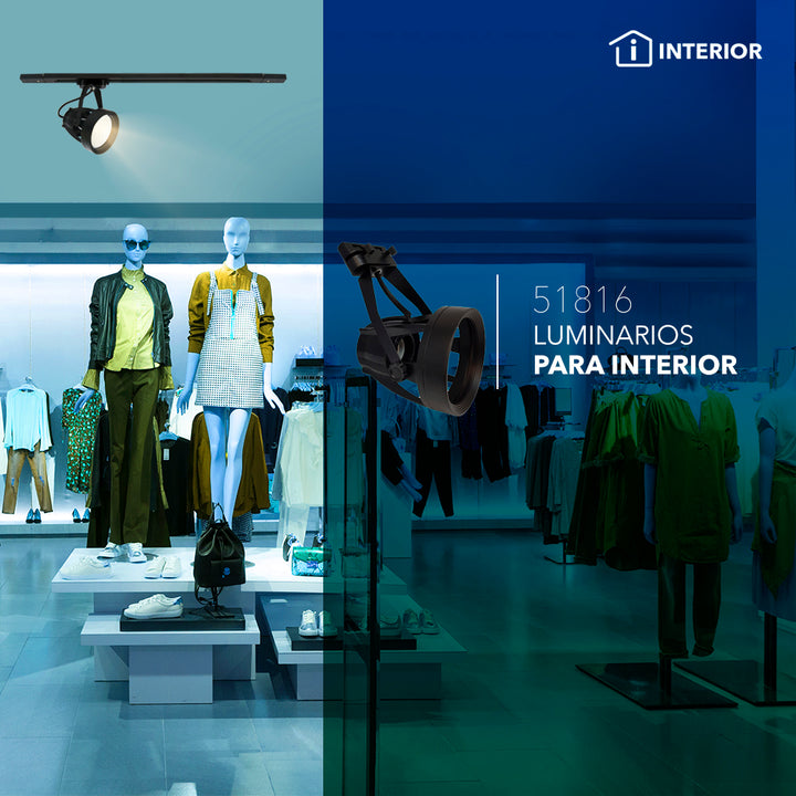 Proyector para riel con base E26 para PAR30 (No incluye foco) opciones de acabado blanco y negro de Philco