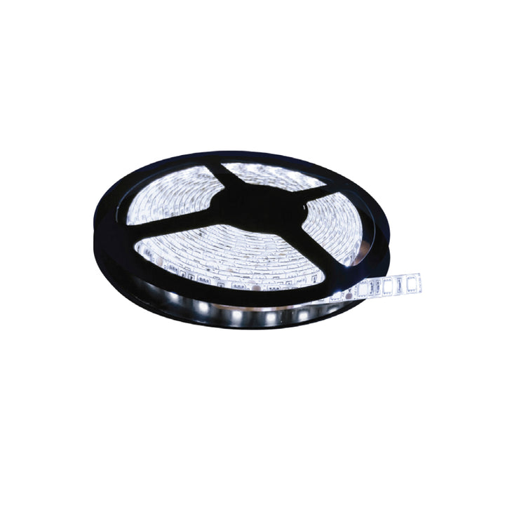 Tira LED 5050 8W/m 100-240V IP65, rollo de 5 metros, 60 LEDs por metro, color de luz neutro cálido (3000K) o frío (6500K), incluye driver de Philco