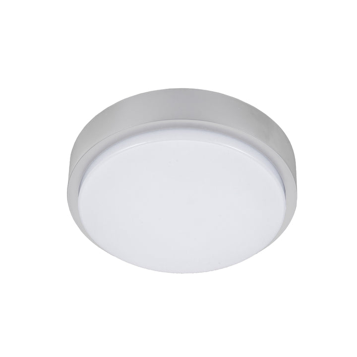 Luminarior exterior circular gris para sobreponer ALTRA 12w color de luz neutro cálido opción adicional acabado blanco o negro de Auro