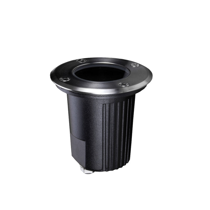 Luminario ABA para empotrar en piso con tapa cirular en acero inoxidable para lámpra MR16 GU10 (housing incluido) de Auro