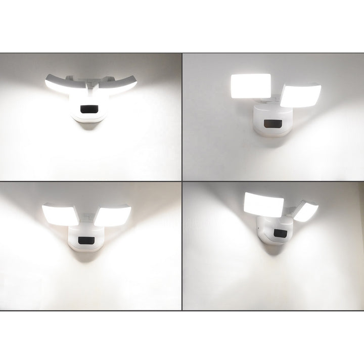 Luminario de seguridad EVA con 2 módulos orientables con sensor de movimiento 25w color de luz neutro cálido de Auro