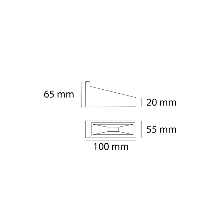 Luminario ODA para iluminación de nichos en escuadra 3w 15° color de luz neutro cálido (3000K) de Auro