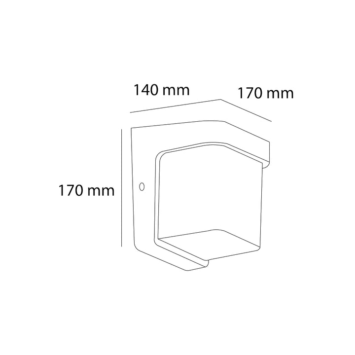 Luminario Wallpack decorativo ADRIA 12w color de luz neutro cálido de Auro