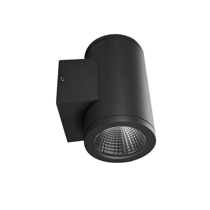 Luminario cilíndrico bidireccional GAIA LED para muro 2x6W 90° color de luz neutro cálido (3000K) acabado gris de Auro