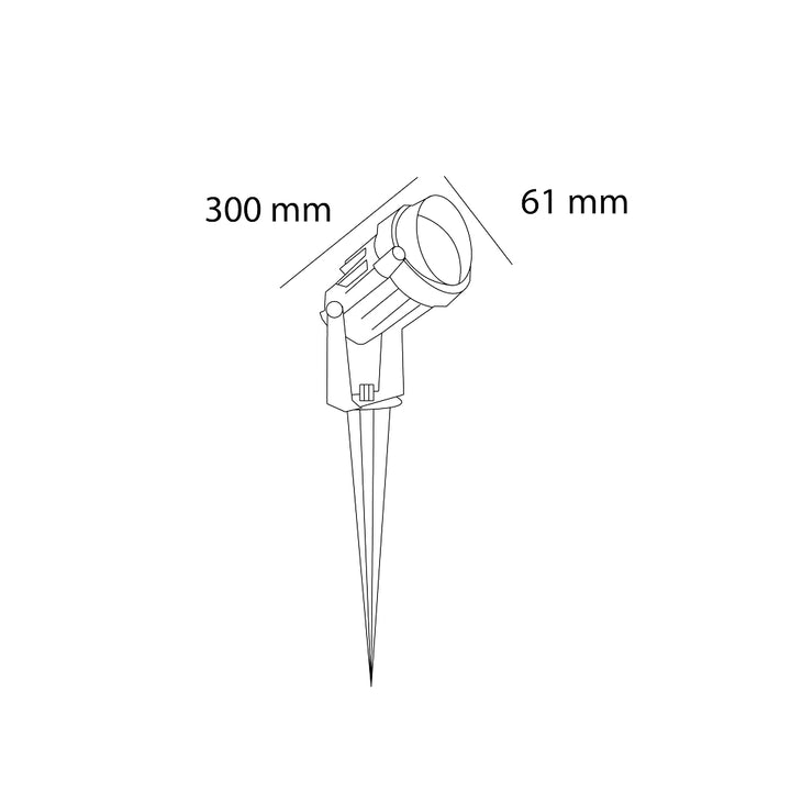 Luminario con estaca para jardín KAIRA con viscera 6W 35° color de luz neutro cálido de Auro
