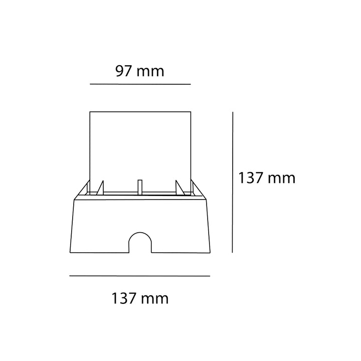 Luminario ARTIS, tapa de panel en cristal templado (sin marco) 6W 25° color de luz neutro cálido (incluye housing) de Auro