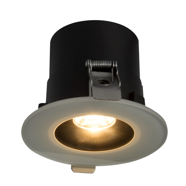 Downlight con panel de cristal templado 6w 25° color de luz neutro cálido (se puede instalar en exteriores) opción de acabado negro o blanco de Auro