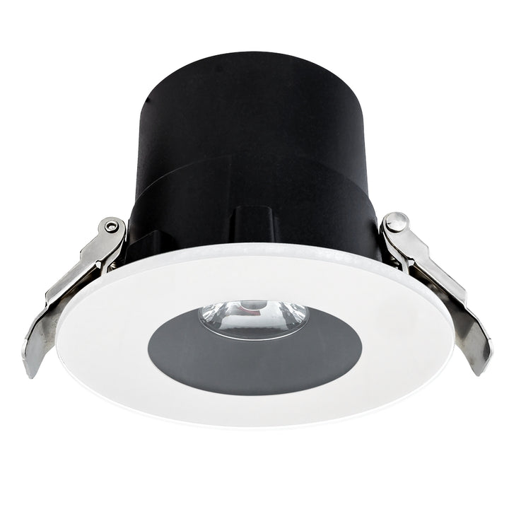 Downlight con panel de cristal templado 6w 25° color de luz neutro cálido (se puede instalar en exteriores) opción de acabado negro o blanco de Auro