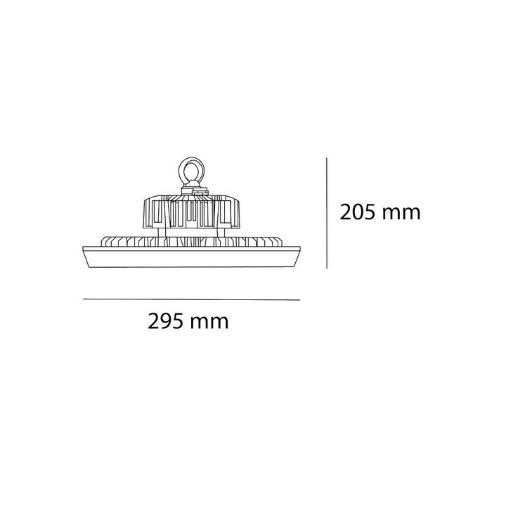 Luminario industrial Highbay ODOM para suspender 150w 21,000lm 5000K atenuable 0-10V de Auro