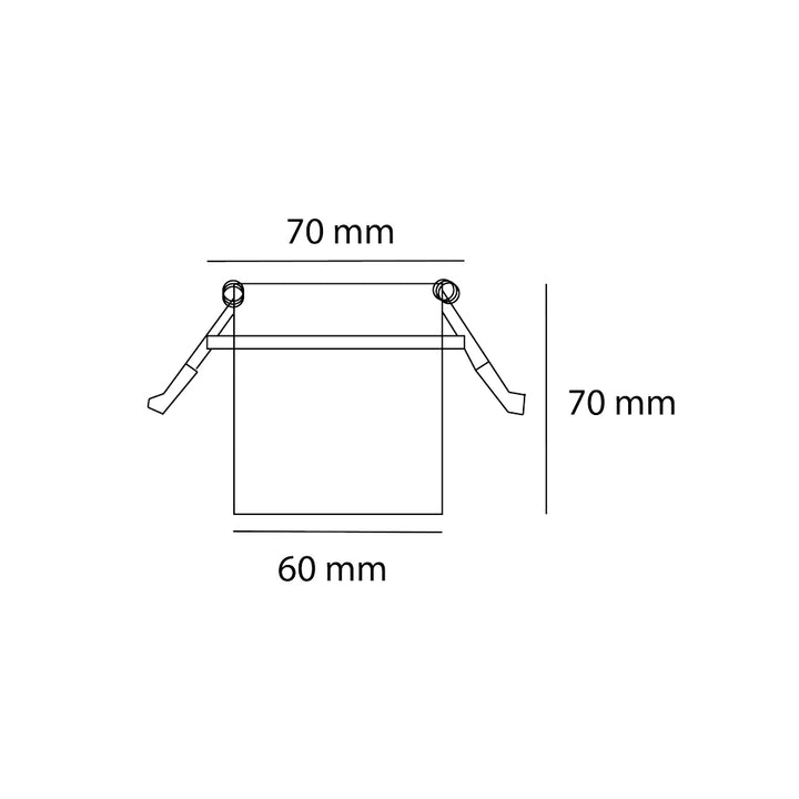 Marco para emporar CORA Ø6cm con difusor de cristal para lámpara MR16 opción acabado blanco o negro de AURO Lighting