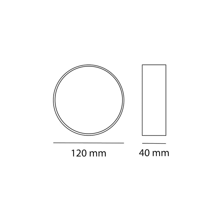 Downlight STELLA marco invisible para sobreponer 16w opción de acabado blanco o negro y color de luz neutro cálido o neutro Ø12cm de AURO Lighting